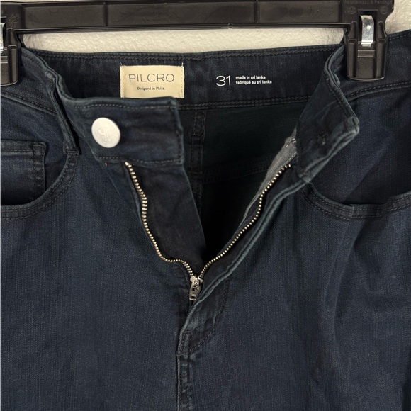 Pilcro Anthropologie Jeans Women’s 31 Dark Blue Wash Straight Leg Causal Stretch - Picture 5 of 8